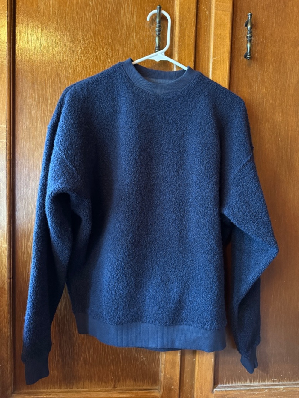 Outdoor Voices Navy Sherpa Crewneck Sweater XS